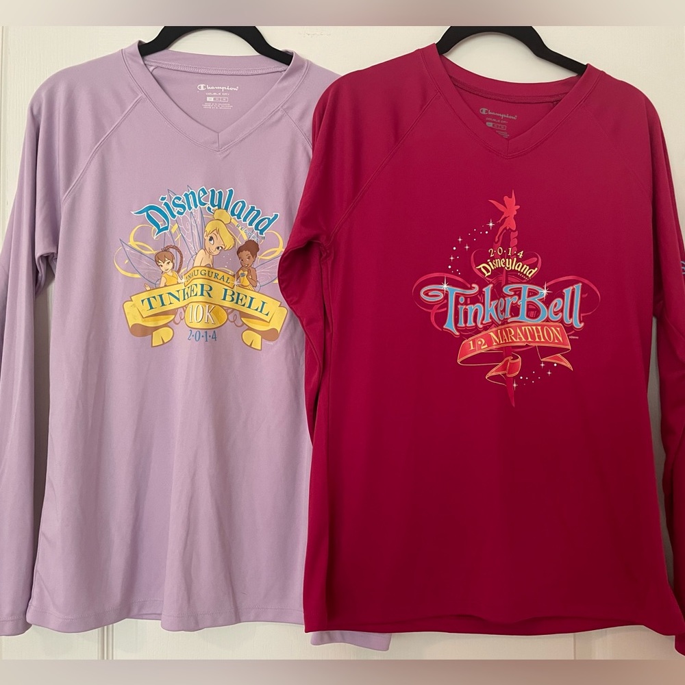 NWOT Run Disney Tinker Bell 2014 Inaugural 10K & 1/2 Marathon Shirts Size M
